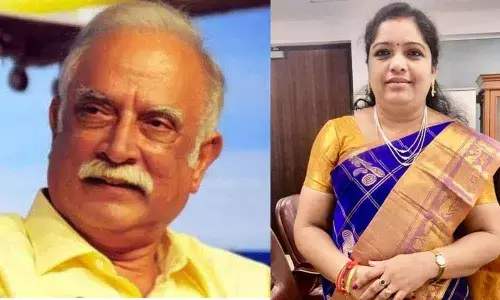 P Ashok Gajapathi Raju(Left); G Sandhya Rani(Right)