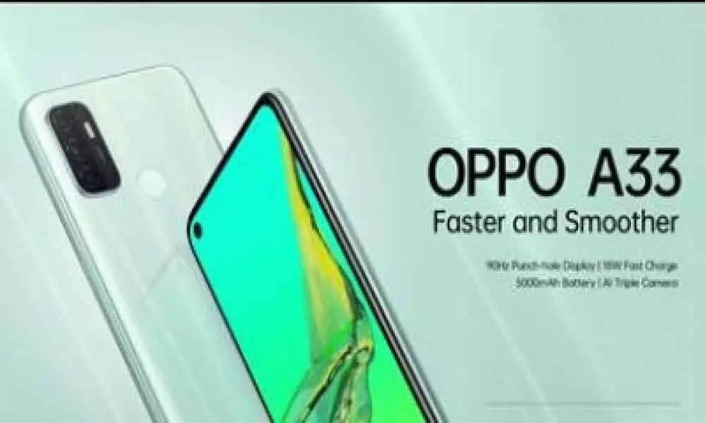 OPPO A33 with 90Hz display, triple camera launched in India