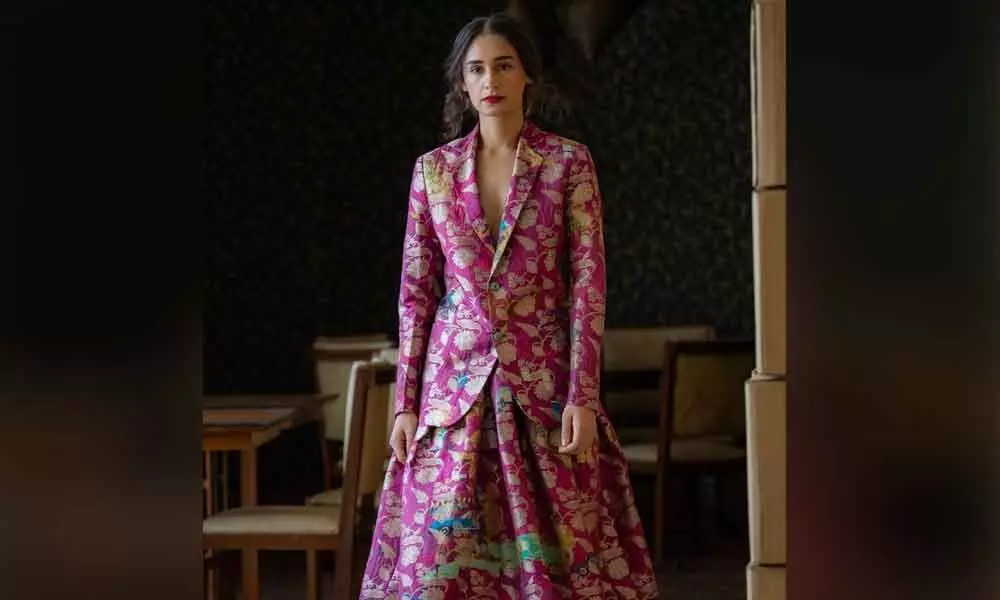 Vest Coat Silk Brocade Aqua – SUKETDHIR