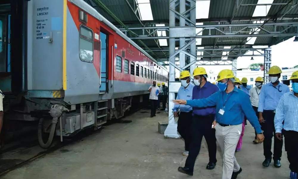 SWR general manager Ajay Kumar Singh inspects Central Wrokshop