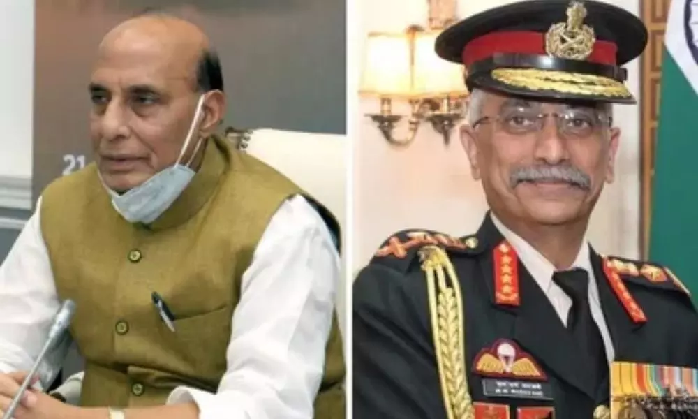 Defence Minister Rajnath Singh, Army Chief visit forward areas at LAC