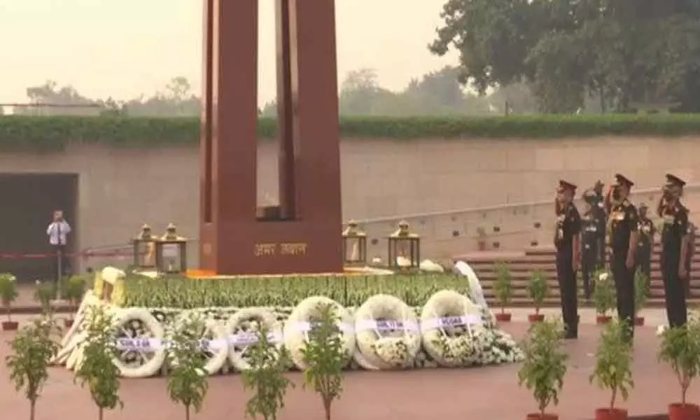 CDS, Army Chief pay tributes at National War Memorial on Infantry Day