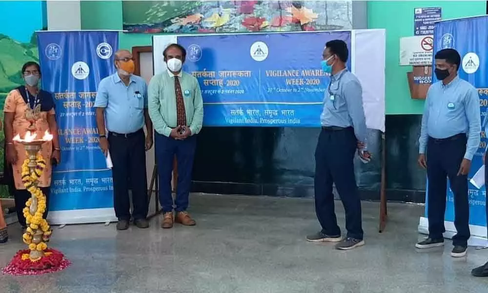 Inauguration of Vigilance Awareness Week at airport in Rajamahendravaram on Tuesday