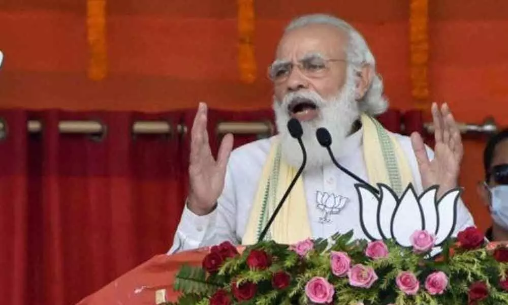 Modi rakes up Ayodhya,jungle raj’ at Bihar rally