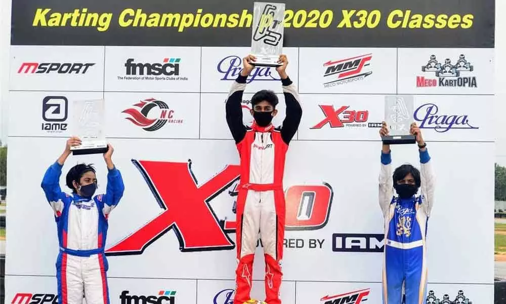 Suriya, Ruhaan & Ishaan poised to clinch National Karting C’ship titles