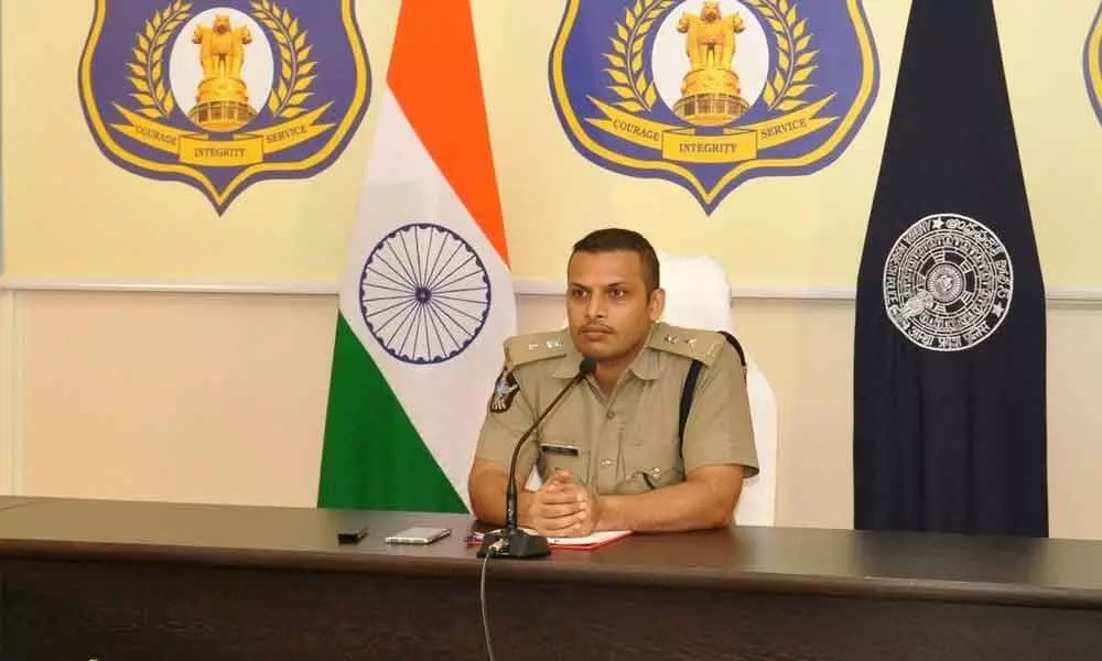 SP Siddharth Kaushal participating in ‘Governance Now India Police Virtual Summit & Awards 2020’ from Ongole on Thursday