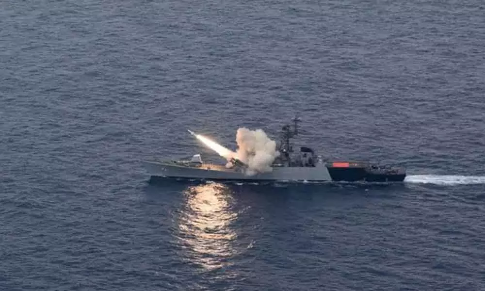 Anti-ship missile hits target with precise accuracy