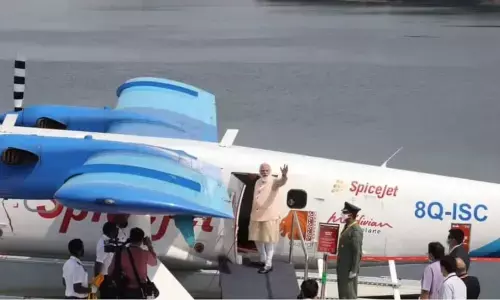 Modi inaugurates seaplane service, boards first flight to Sabarmati