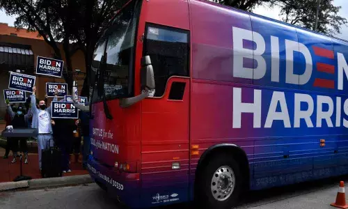 Biden campaign bus