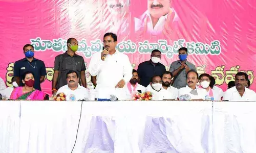 Telangana Agriculture Minister Nirajan Reddy attends oath-taking ceremony of Agriculture Market Committee Members
