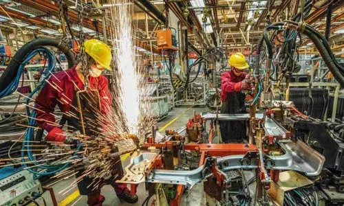 Sharp rise in manufacturing output good sign