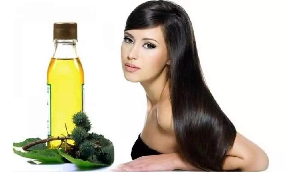 Castor oil for silky-shiny hair