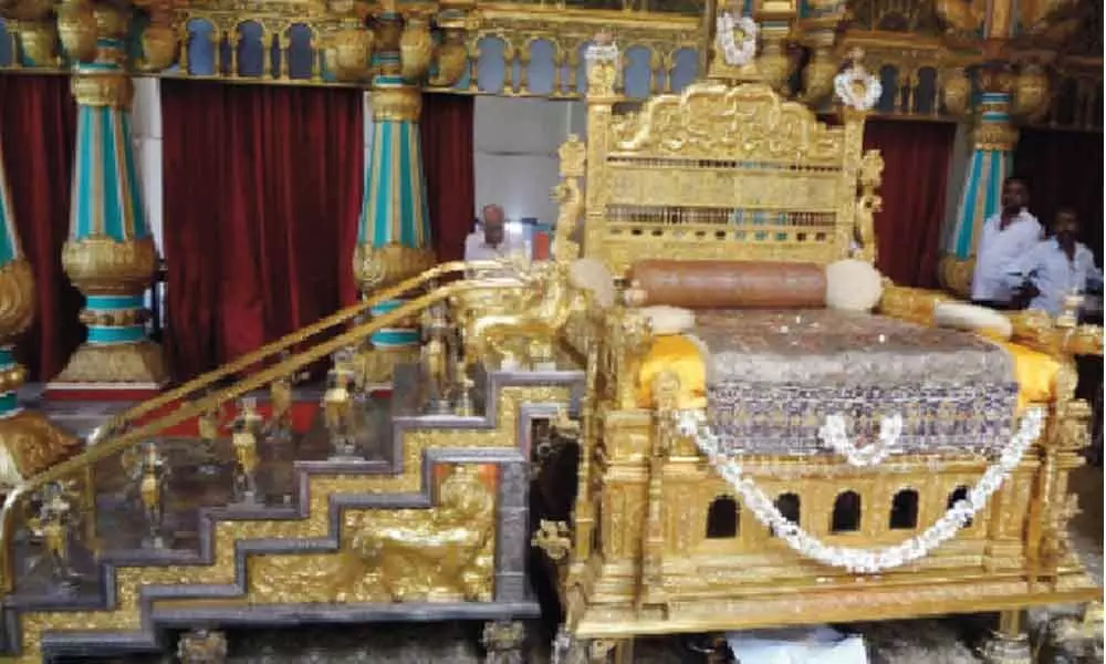 Golden throne kept back in royal treasury