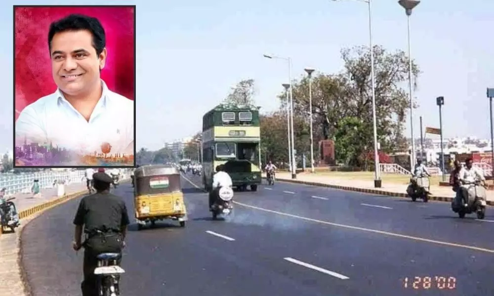 Double-decker buses in Hyderabad