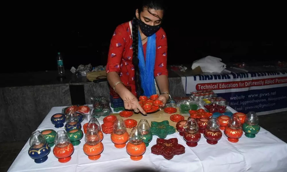 Diyas designed for Diwali