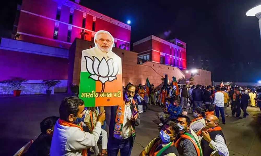 BJP will celebrate the victory of Bihar elections in Delhi