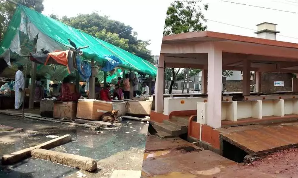 Kakinada Residents raise stink over reeking fish market in neighbourhood