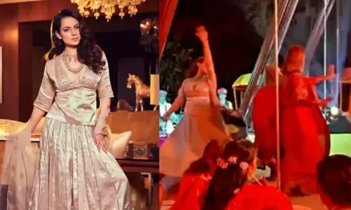 Kangana Ranaut Dances To A ‘Rajasthani Folk Song’ At Her Brother’s Mehndi Function