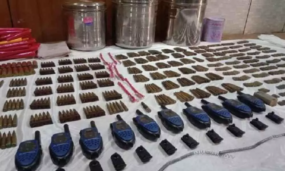 Police seizes Maoists ammunition dump at Andhra-Odisha Border in Malkangiri district