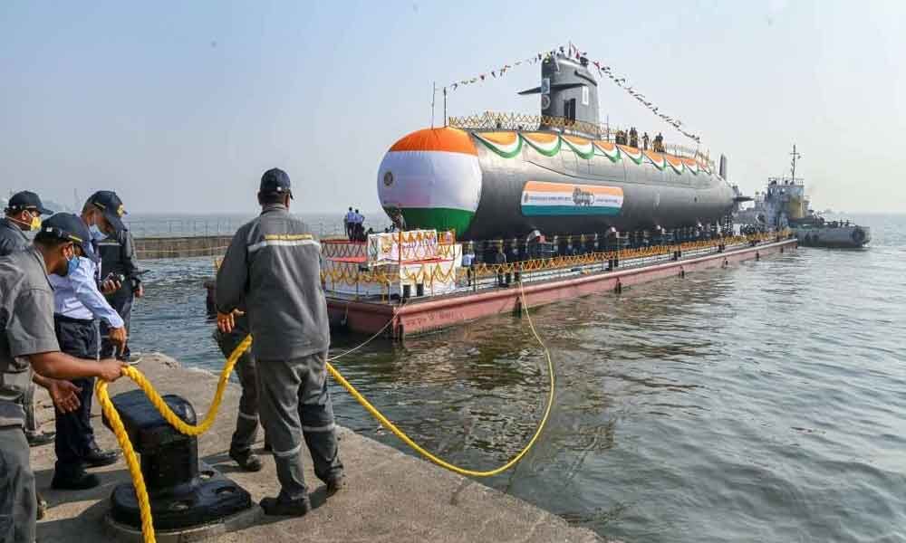 Navy s 5th Scorpene Submarine launched In Mumbai