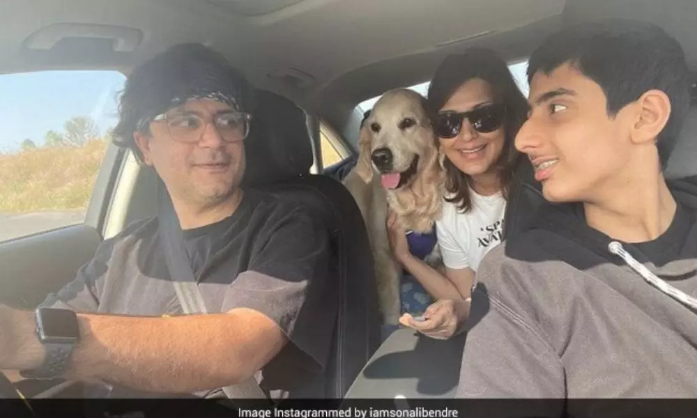Sonali Bendre Enjoys A Road Trip With Her Family On Her Anniversary…
