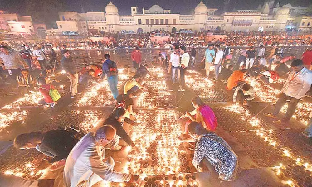Ayodhya lit up for Diwali