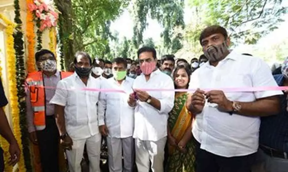 Minister KT Rama Rao on Sunday inaugurated Panchatatva park at the premises of Indira Park in Hyderabad