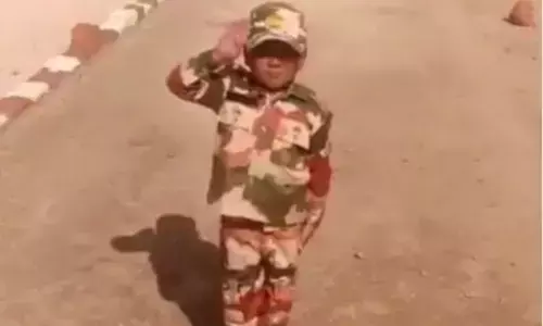 5-yr-old Ladakh boy again winning hearts, in ITBP fatigues