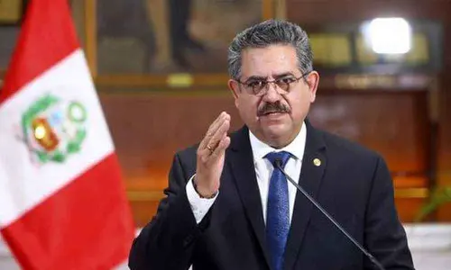Peruvian President Manuel Merino