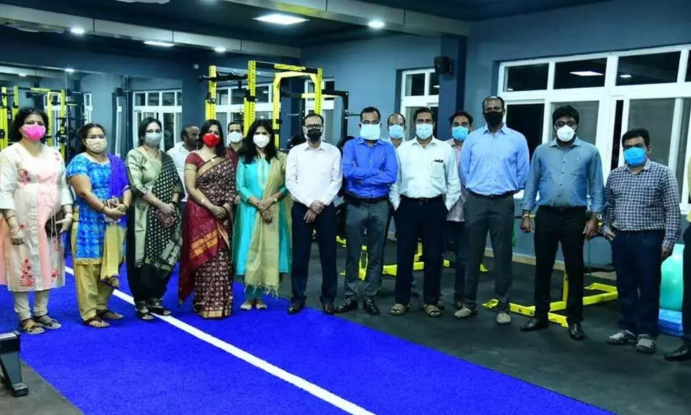 Sports gym launched at Waltair Railway Stadium