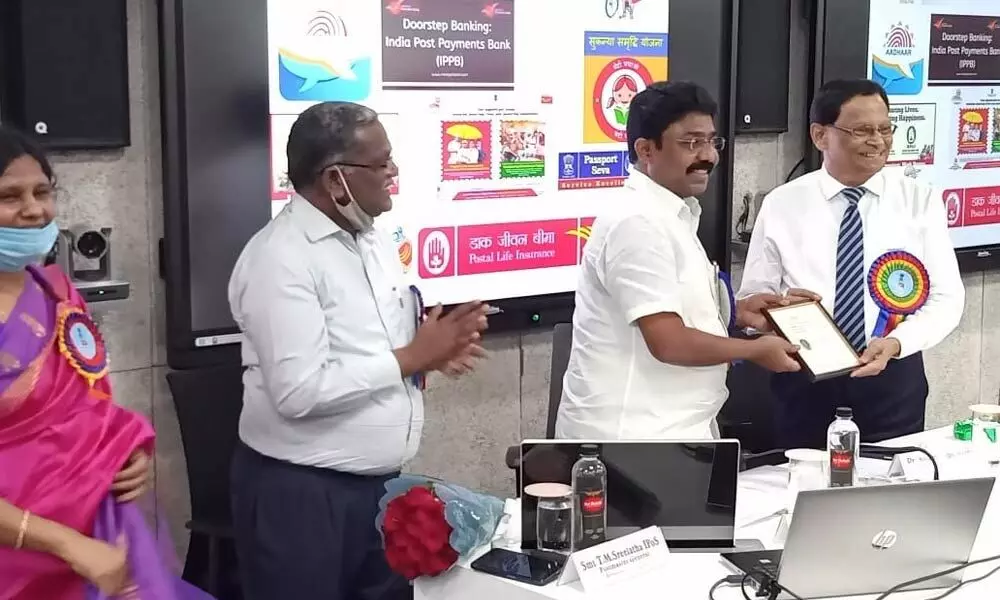Minister Adimulapu Suresh participating in inaugural ceremony of the sub-post office