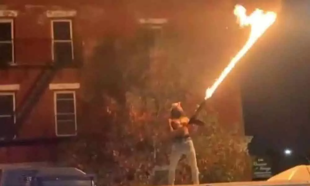 Rapper with flamethrower in custody over NYC bus stunt