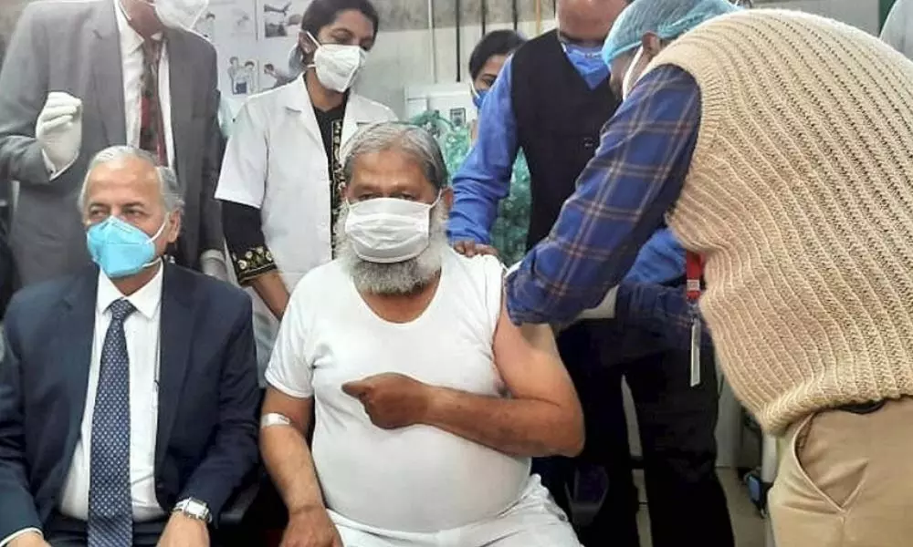 Haryana health minister Vij gets trial dose of Covid vaccine