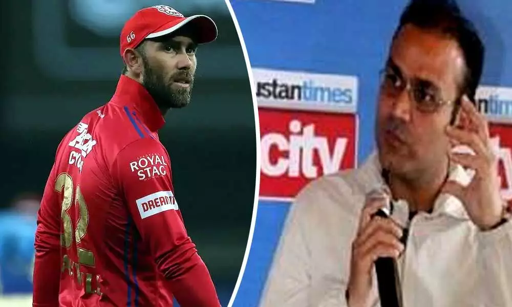 Glenn Maxwell reacts to Virender Sehwags 10 crore cheerleader comment