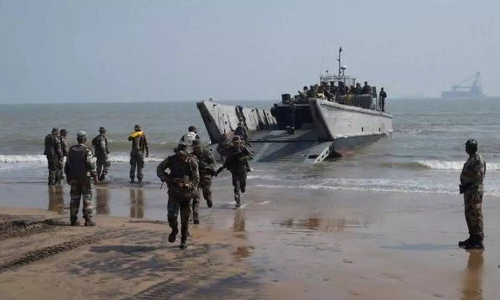 Navy personnel in Kakinada (file photo)