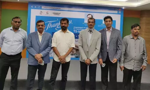 V Rajashekar Reddy, General Secretary, and P Ramakrishna Rao, president, Credai Hyderabad