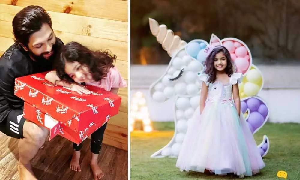 Allu Arjun Recreates The Classic Song Anjali Anjali With His Daughter Arha On The Occasion of Her 4th Birthday