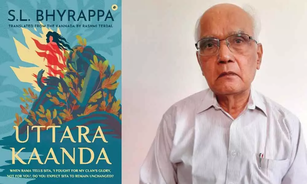 Recreated mythological characters into human beings in Uttara Kaanda: Bhyrappa