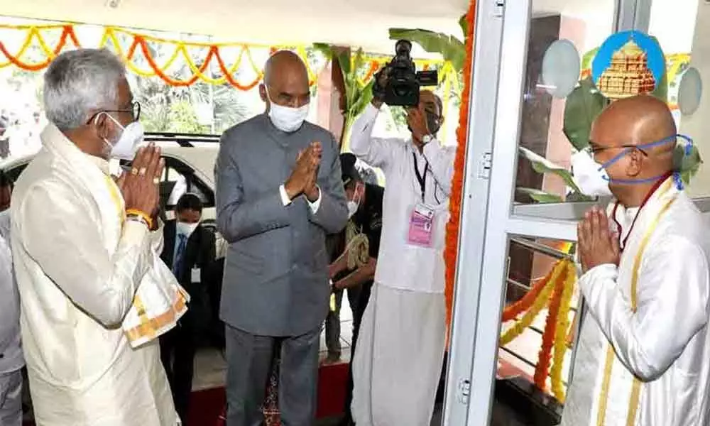 President of India Ram Nath Kovind and his family visited Thirumala Sri Venkateswara Swamy temple on Tuesday.