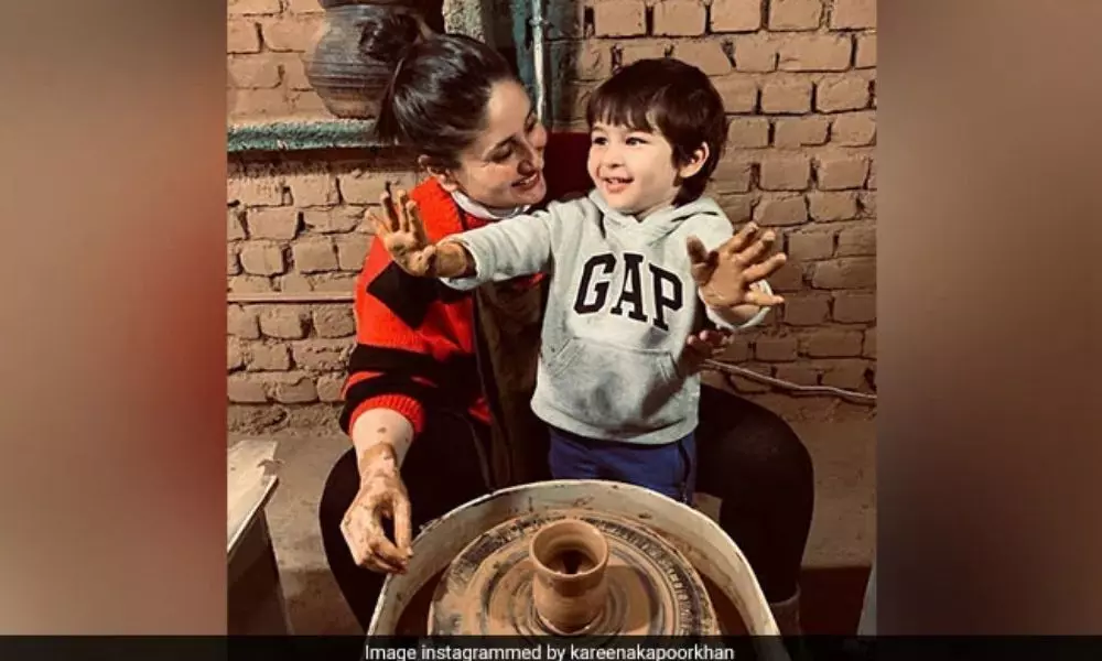 Mom-To-Be Kareena Kapoor Khan Teaches Her Little Taimur Pottery…