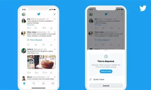 Twitter to display a message when trying to like a labelled tweet