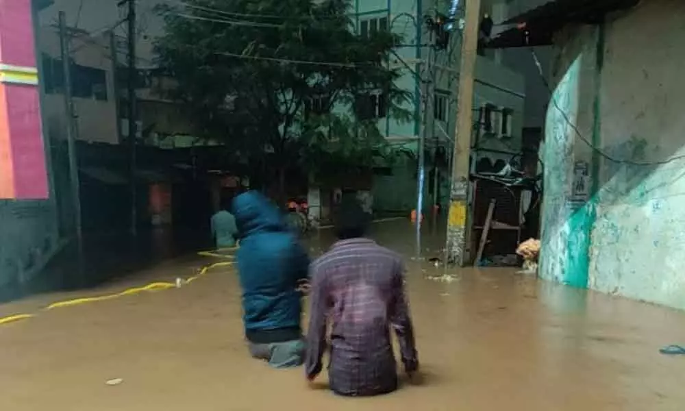 A panic situation erupted with the floodwaters surrounded Kadapa city on Thursday midnight.