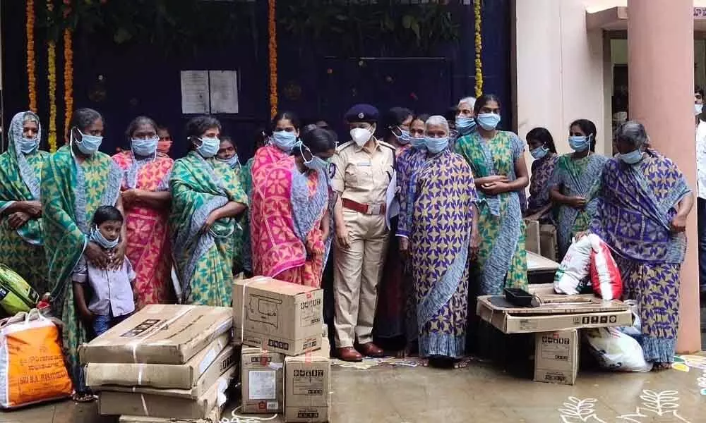 Women prisoners released from Kadapa central prison on Friday