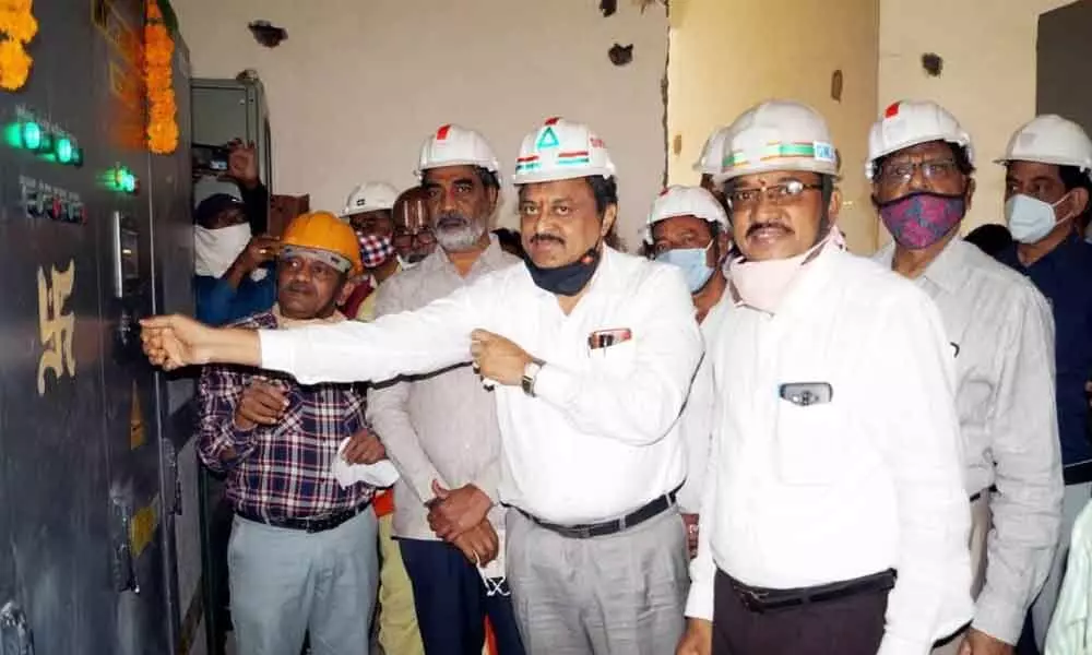 SCCL Director (E&M) Satyanarayana Rao  inaugurating 15 MW solar plant at Ramagundam on Friday