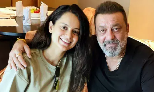 Kangana Ranaut Meets Sanjay Dutt In Hyderabad And Checks On His Health