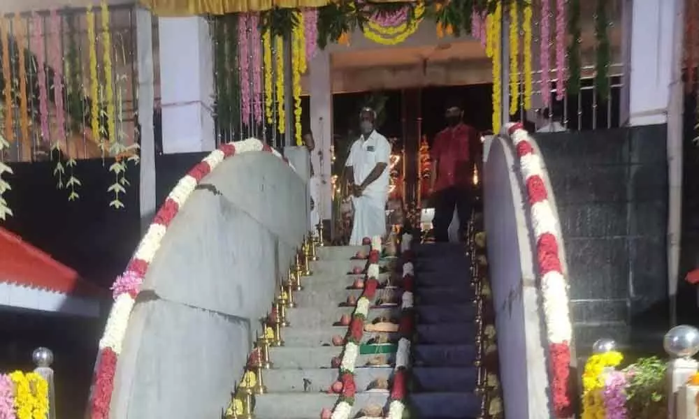 Ayyappa temple in Nellore city with 18 steps