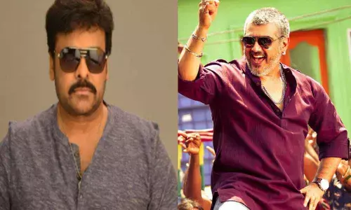 Vedhalam Movie Poster and Chiranjeevi