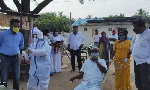 Covid-19 tests in Bandapalem village