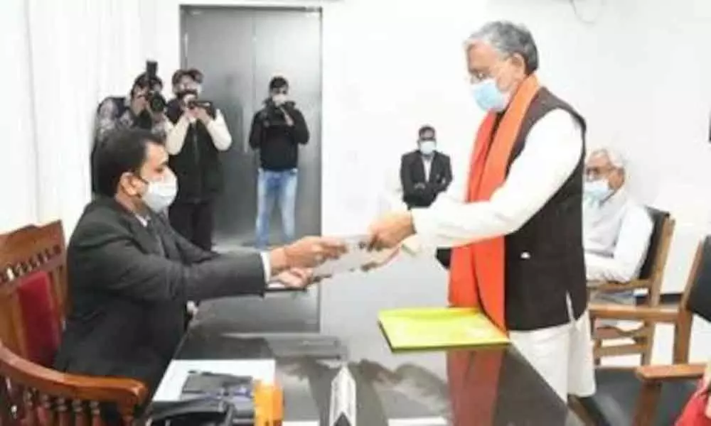Sushil Modi files nomination for Rajya Sabha bypolls