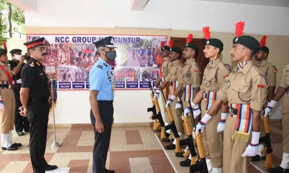 NCC official visits Group HQ in Guntur